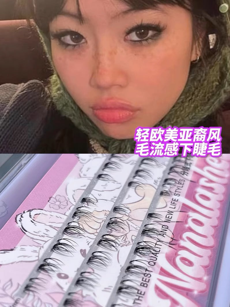 【热销】NANALASHES|漫画芭比下假睫毛分段式亚裔风轻欧美仿真毛流 Segmented Single Cluster Eyelashes