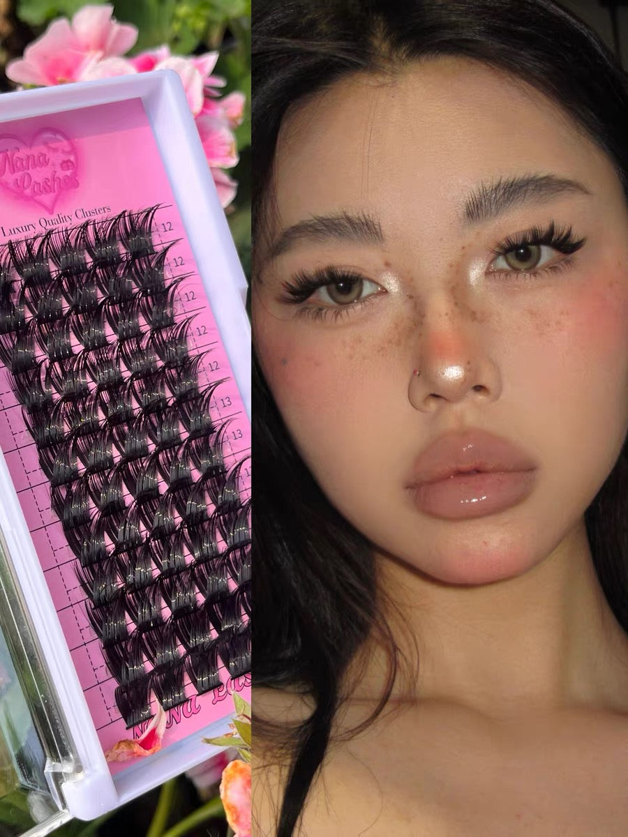 NANALASHES|新品「睡美人」D翘欧美精致蓬松感浓密单簇假睫毛 Segmented Single Cluster Eyelashes