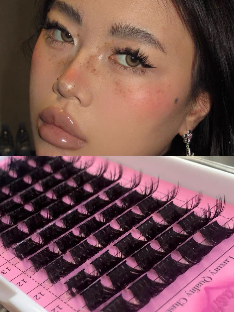 NANALASHES|新品「睡美人」D翘欧美精致蓬松感浓密单簇假睫毛 Segmented Single Cluster Eyelashes