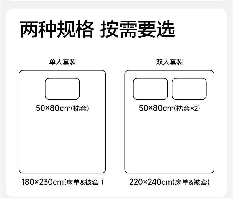 【加厚升级】三利｜一次性旅行套装床单双人四件套 4PCS Disposable Bedding Set for Travel