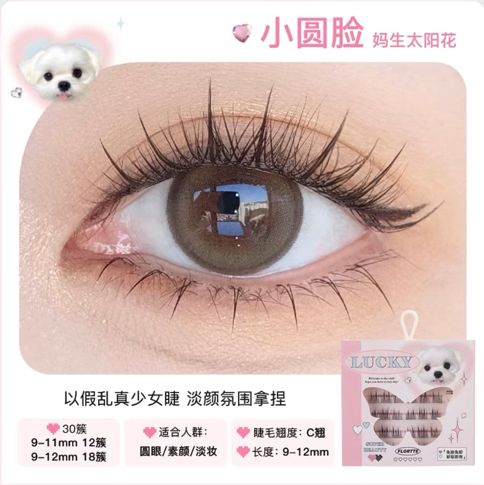 【免胶】FLORTTE 花洛莉亚｜怪美莉亚系列假睫毛 Glue-free Segmented Single Cluster Eyelashes