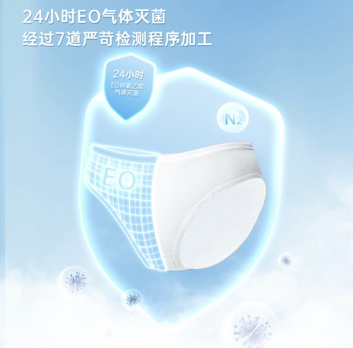 Freego｜纯棉白色一次性内裤女士L码旅游便携五条Disposable  White Panties Women's Size L Travel Portable 5 Pairs