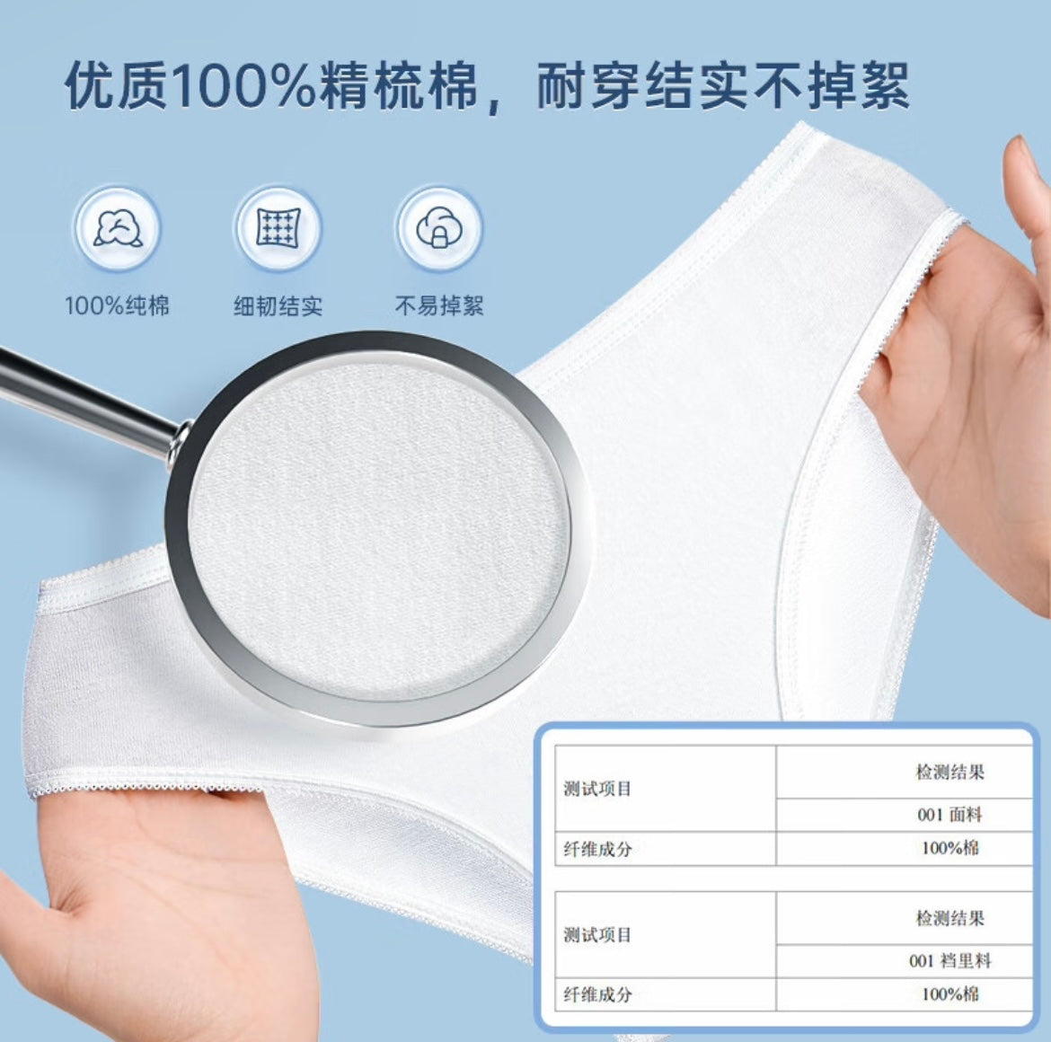 Freego｜纯棉白色一次性内裤女士L码旅游便携五条Disposable  White Panties Women's Size L Travel Portable 5 Pairs